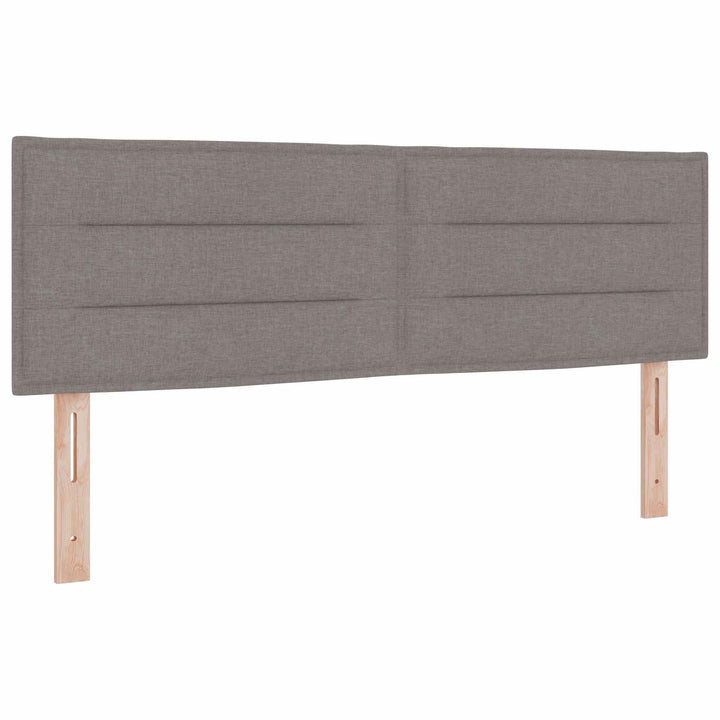 Boxmadras med topmadras Gråbrun 140 x 200 cm Stof