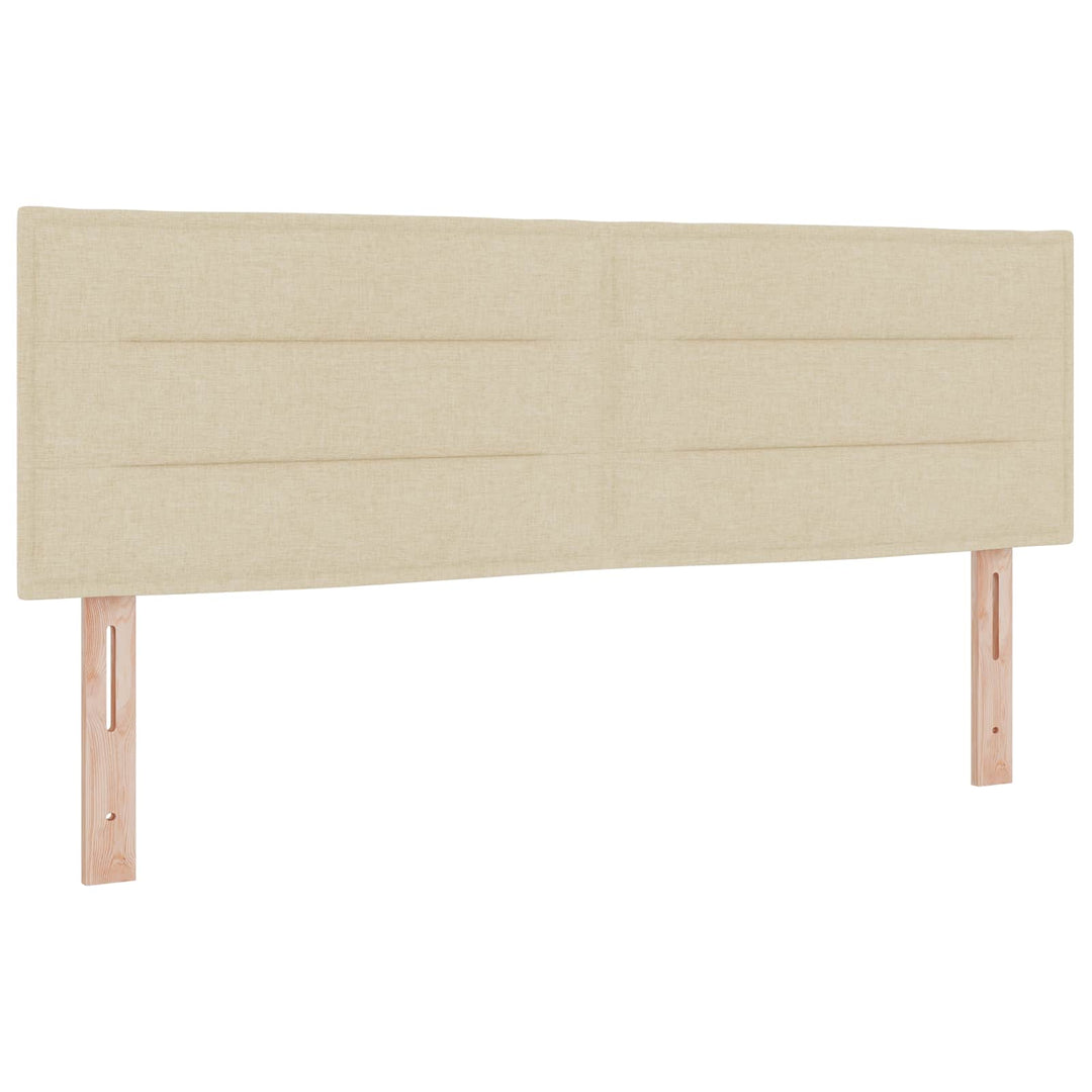 Boxmadras med topmadras Cremefarvet 140 x 200 cm Stof