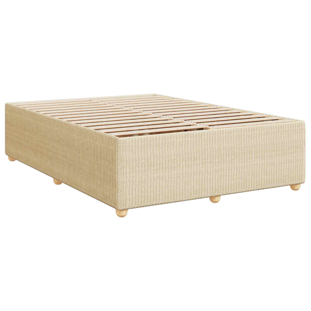 Boxmadras med topmadras Cremefarvet 140 x 200 cm Stof
