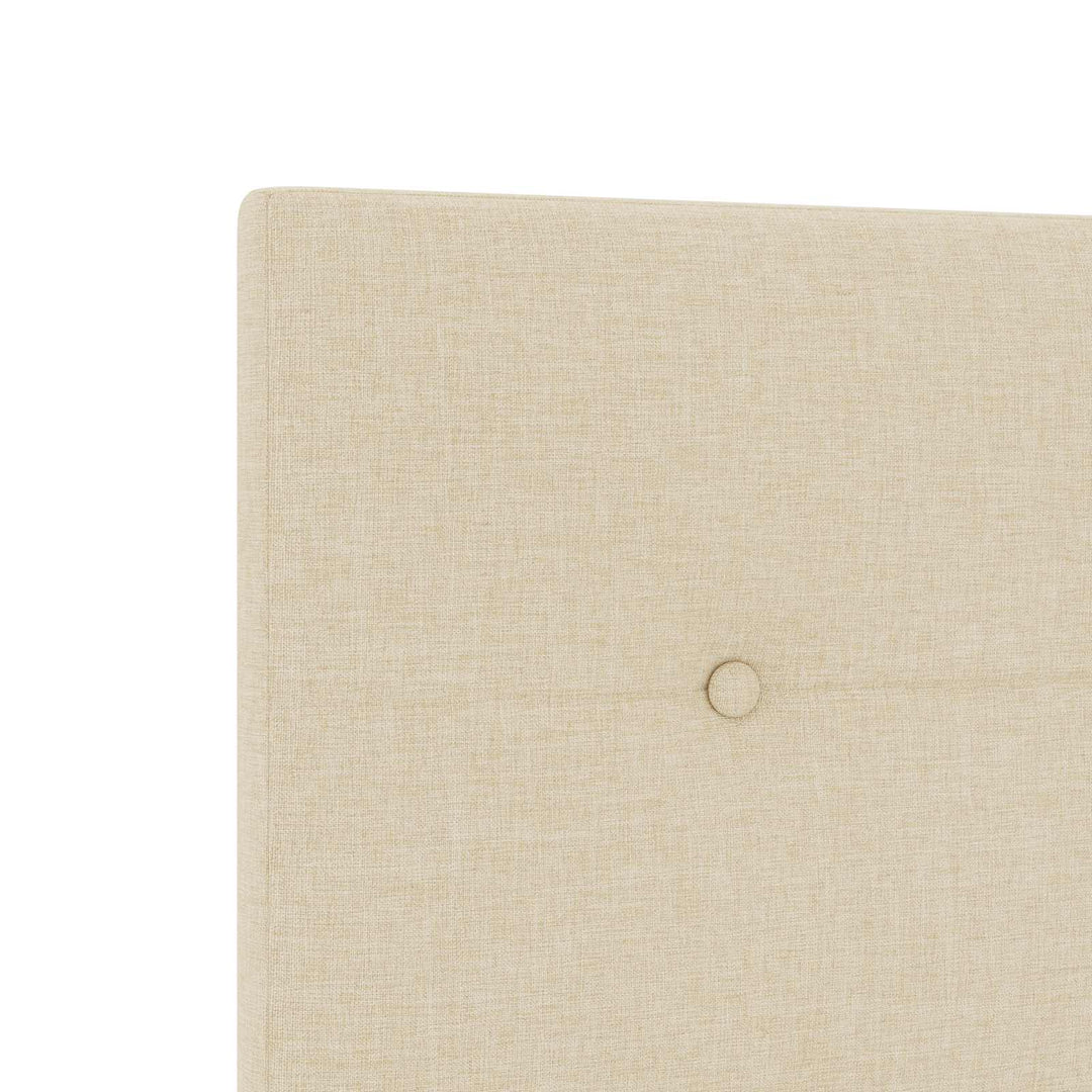 Boxmadras med topmadras Cremefarvet 140 x 200 cm Stof