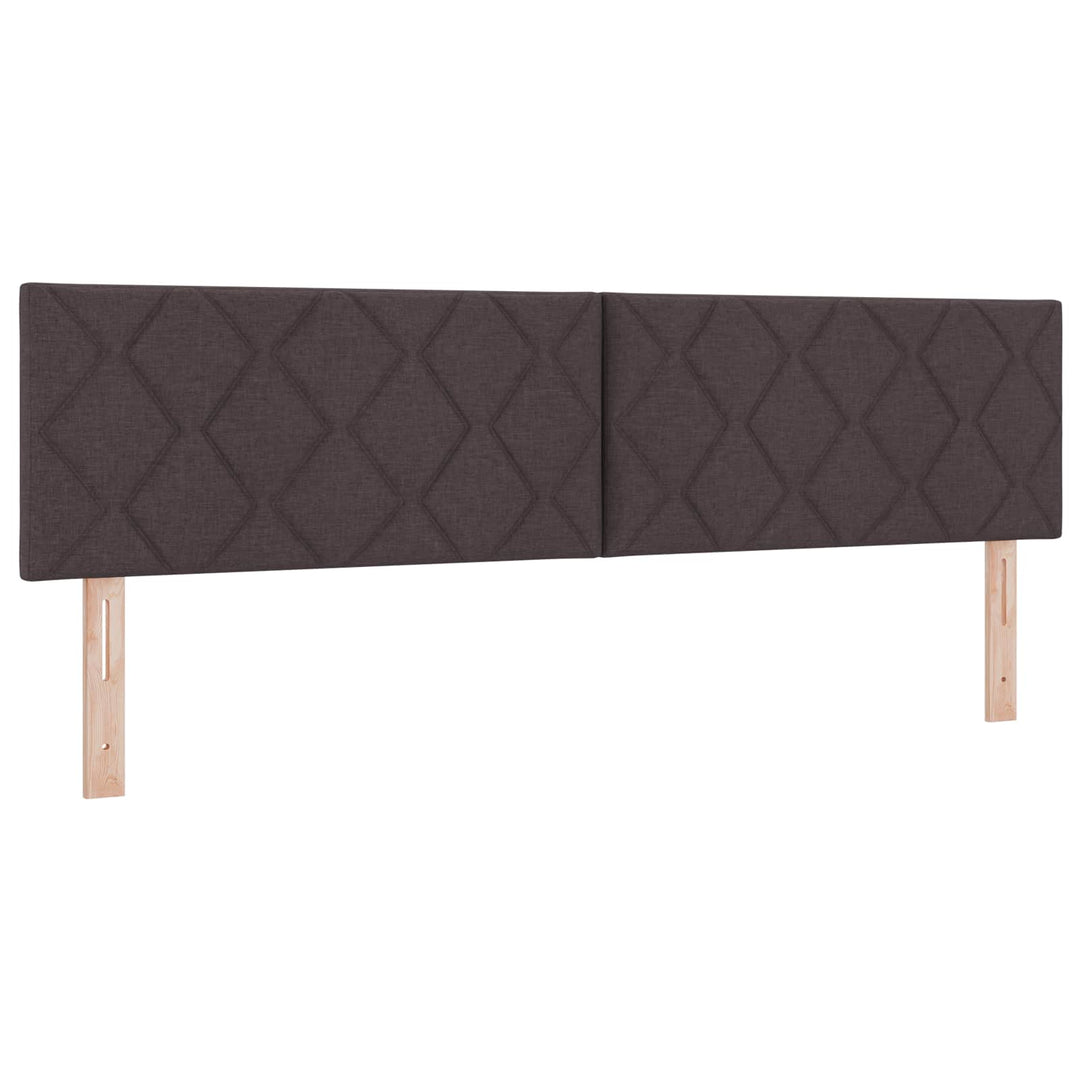 Boxmadras med topmadras Mørk Brun 180 x 200 cm Stof