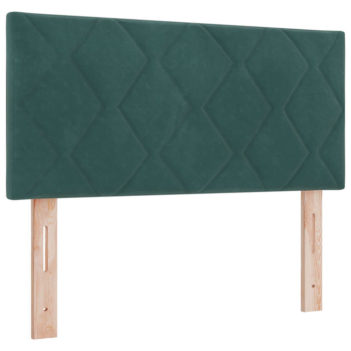 Boxmadras med topmadras Mørkegrøn 90 x 200 cm Fløjl