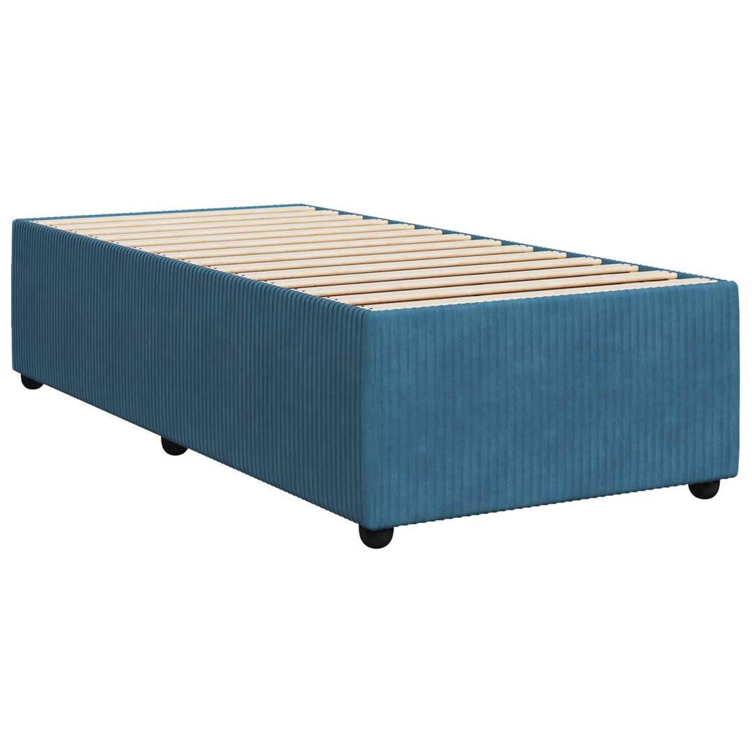 Boxmadras med topmadras Mørk blå 100 x 200 cm Fløjl