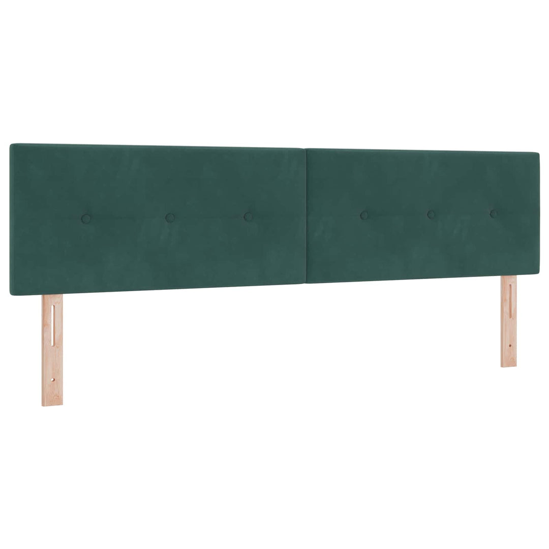 Boxmadras med topmadras Mørkegrøn 180 x 200 cm Fløjl