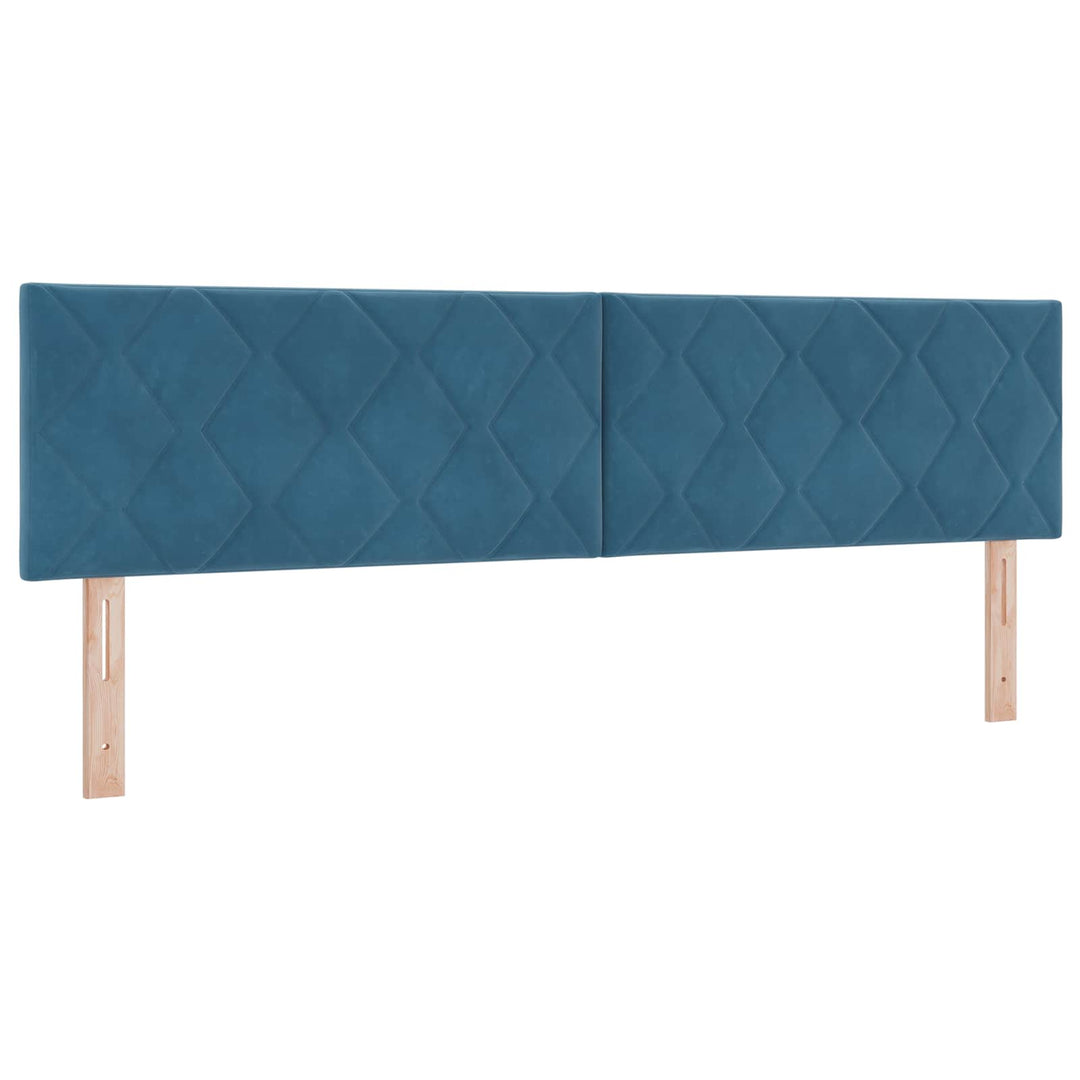 Boxmadras med topmadras Mørk blå 180 x 200 cm Fløjl