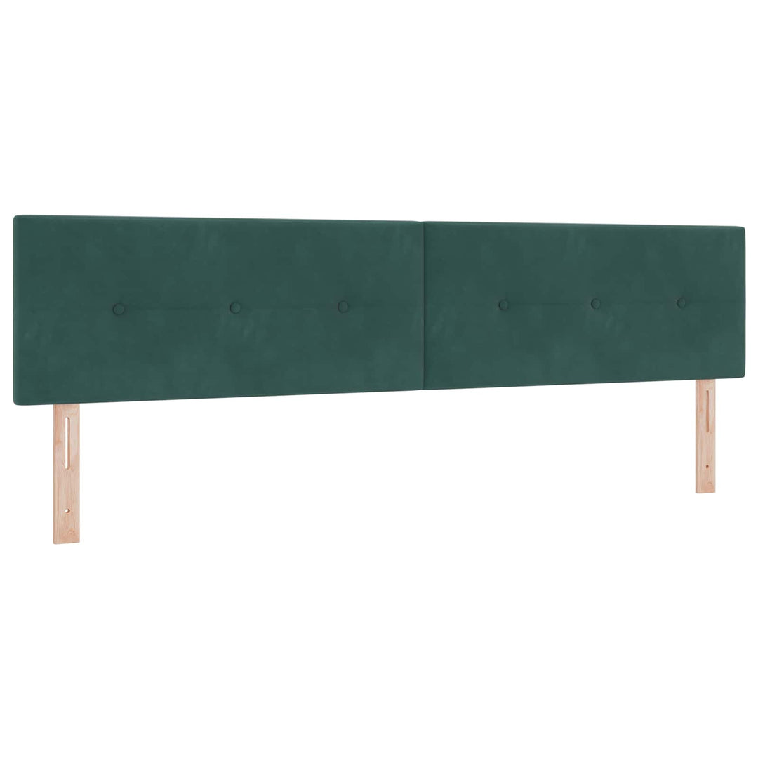 Boxmadras med topmadras Mørkegrøn 200 x 200 cm Fløjl