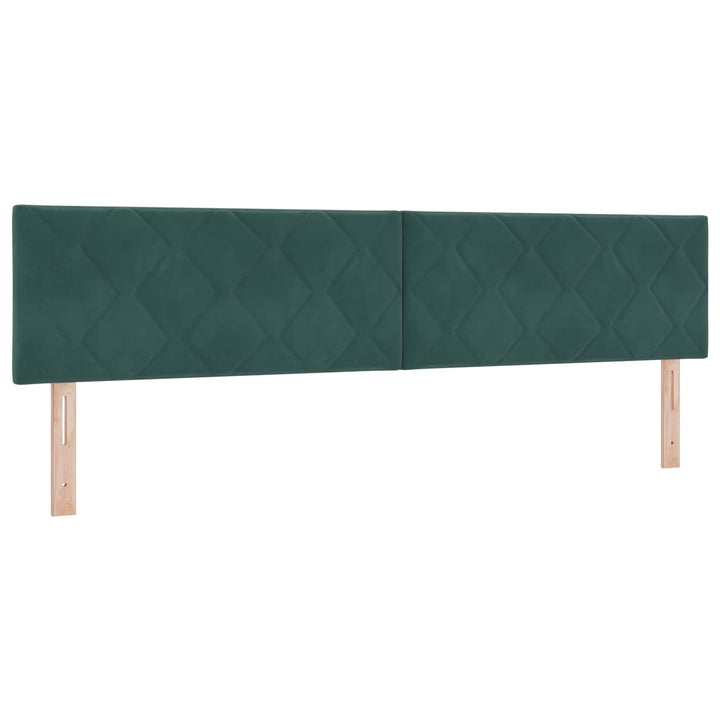 Boxmadras med topmadras Mørkegrøn 200 x 200 cm Fløjl