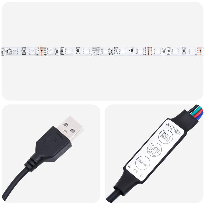 Box Spring Seng med Madras og LED Cremefarvet 80 x 200 cm Stof