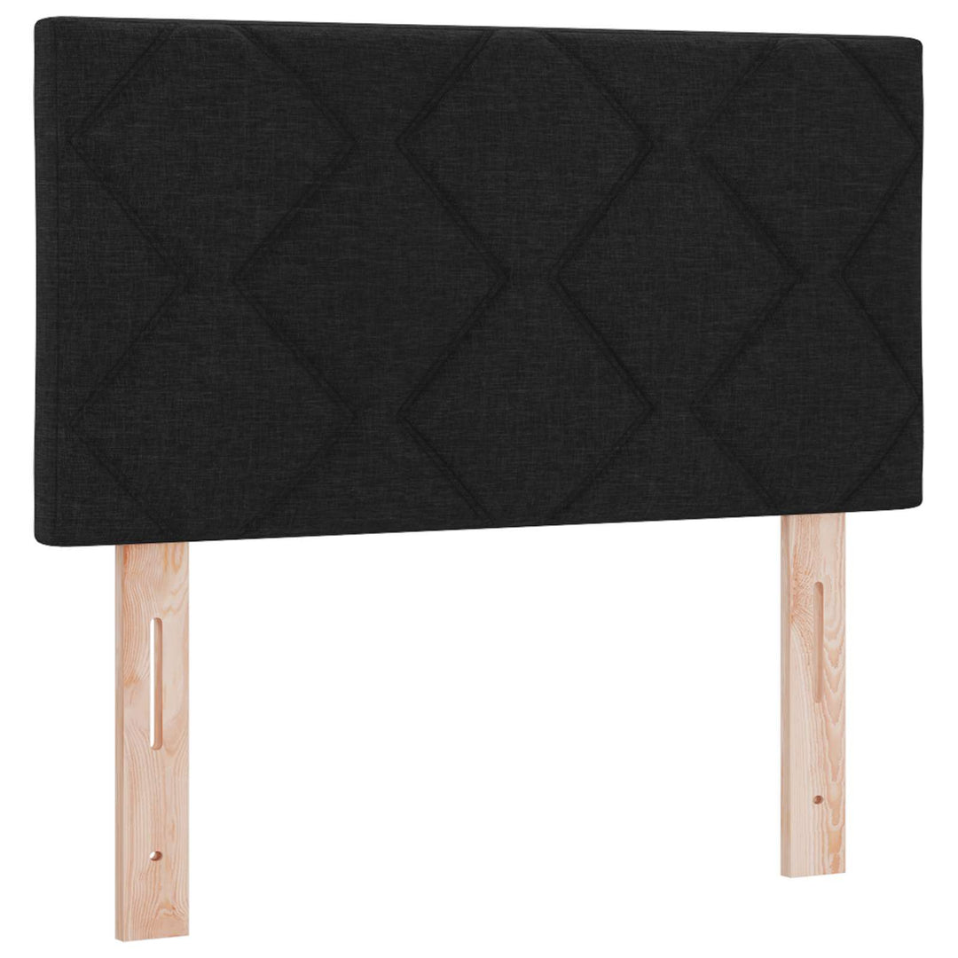 Box Spring Seng med Madras og LED Sort 80 x 200 cm Stof