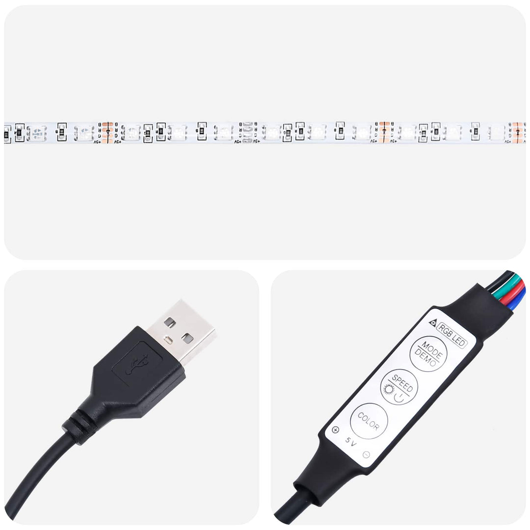 Box Spring Seng med Madras og LED Sort 120 x 190 cm Velour