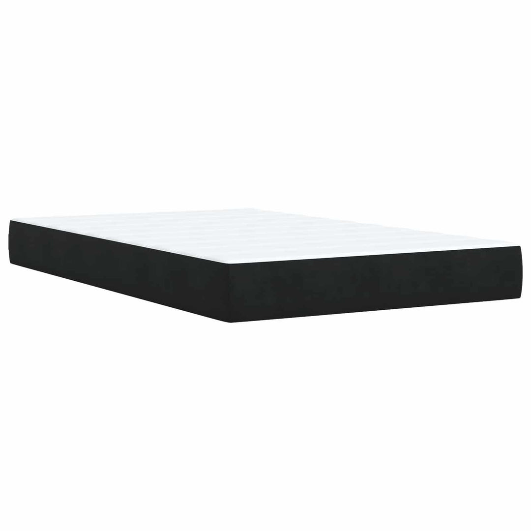 Box Spring Seng med Madras og LED Sort 120 x 190 cm Velour