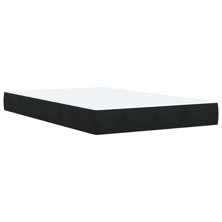 Box Spring Seng med Madras og LED Sort 120 x 190 cm Velour