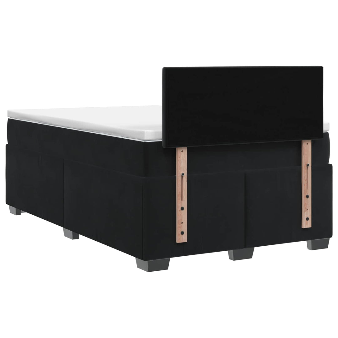 Box Spring Seng med Madras og LED Sort 120 x 190 cm Velour