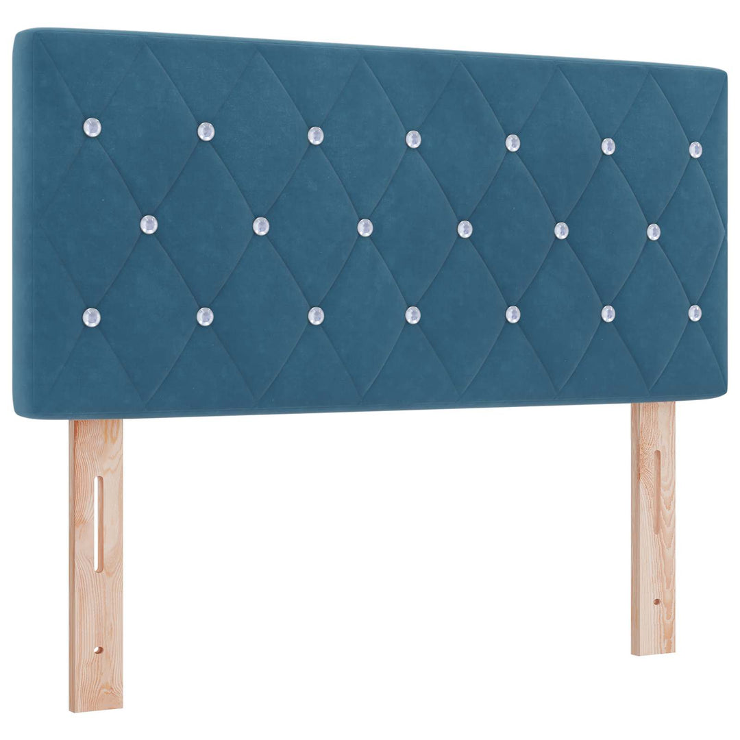 Box Spring Seng med Madras og LED Blå 120 x 190 cm Velour