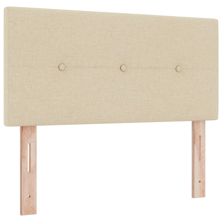Boxmadras med topmadras Cremefarvet 80 x 200 cm Stof