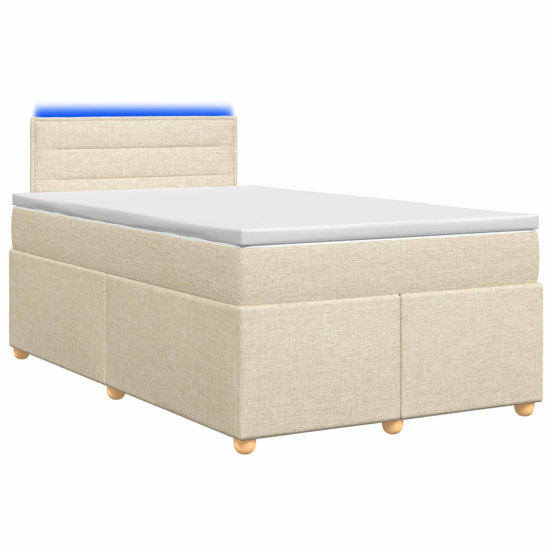 Boxmadras med topmadras Cremefarvet 120 x 190 cm Stof