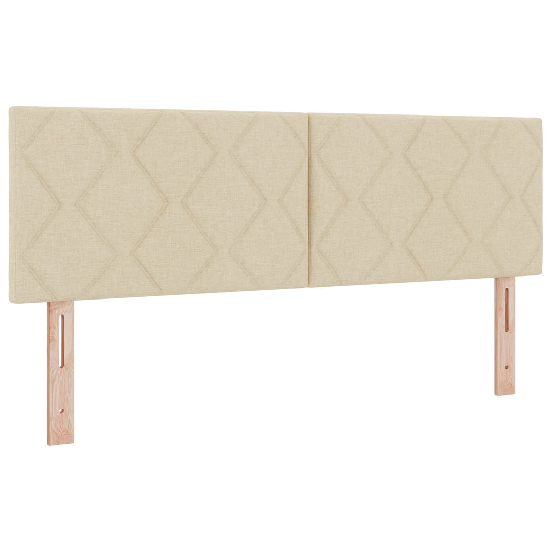Boxmadras med topmadras Cremefarvet 160 x 200 cm Stof