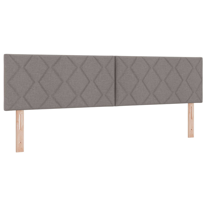 Boxmadras med topmadras Gråbrun 180 x 200 cm Stof
