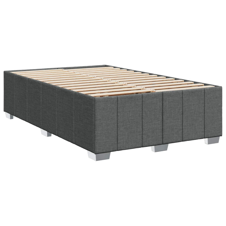 Boxmadras med topmadras Mørkegrå 120 x 190 cm Stof