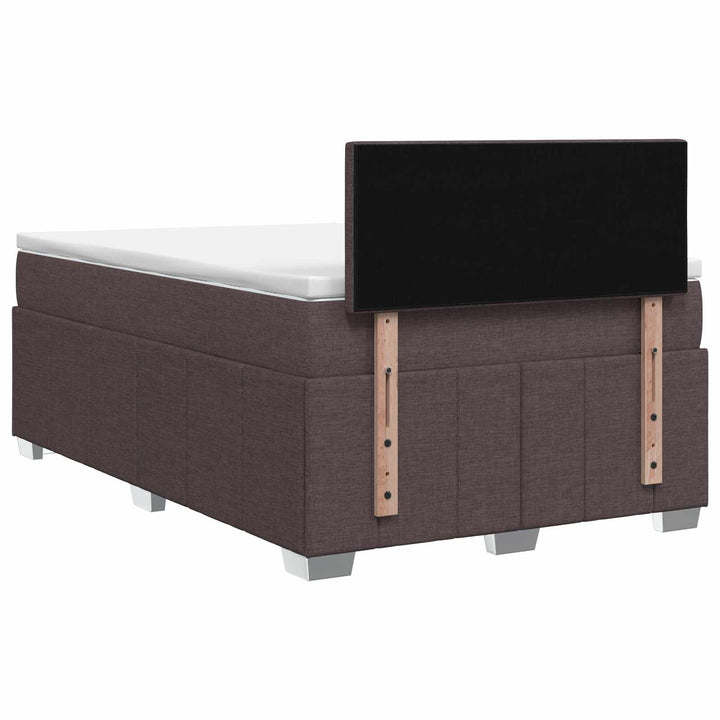 Boxmadras med topmadras Mørk Brun 120 x 190 cm Stof