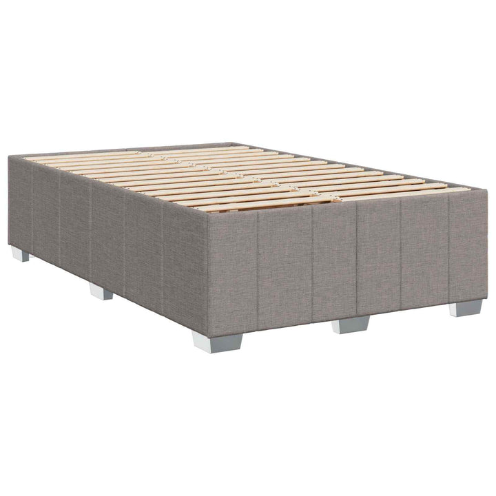Boxmadras med topmadras Gråbrun 120 x 190 cm Stof