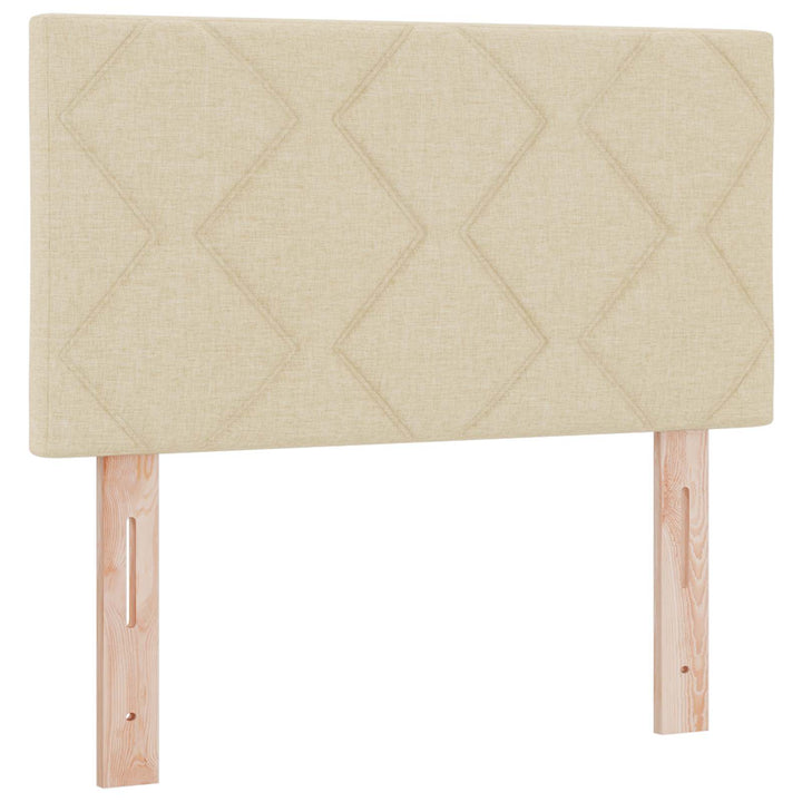 Boxmadras med topmadras Cremefarvet 80 x 200 cm Stof