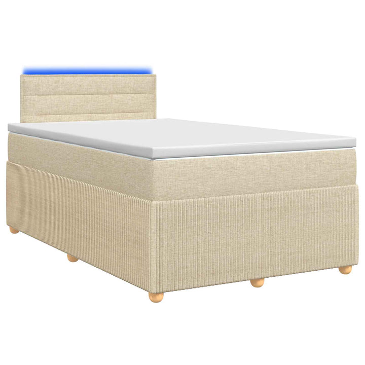 Boxmadras med topmadras Cremefarvet 120 x 190 cm Stof