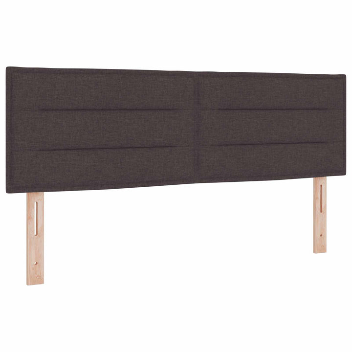 Boxmadras med topmadras Mørk Brun 140 x 190 cm Stof