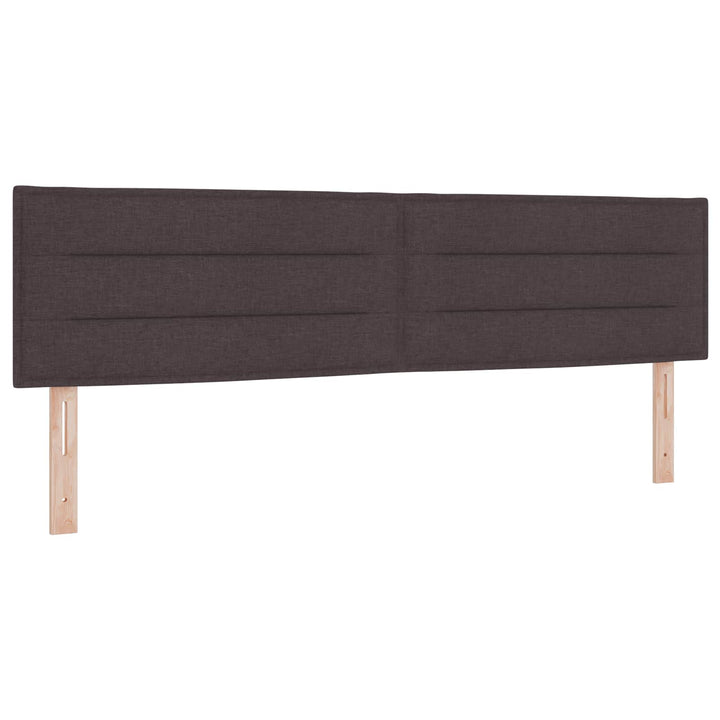 Boxmadras med topmadras Mørk Brun 180 x 200 cm Stof
