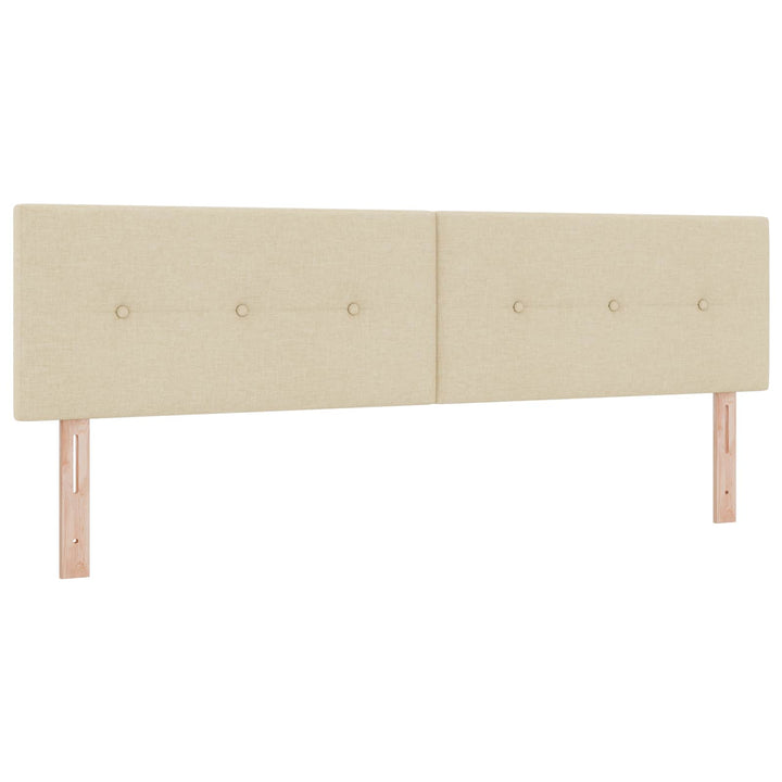 Boxmadras med topmadras Cremefarvet 180 x 200 cm Stof