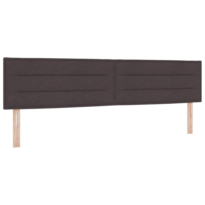 Boxmadras med topmadras Mørk Brun 200 x 200 cm Stof
