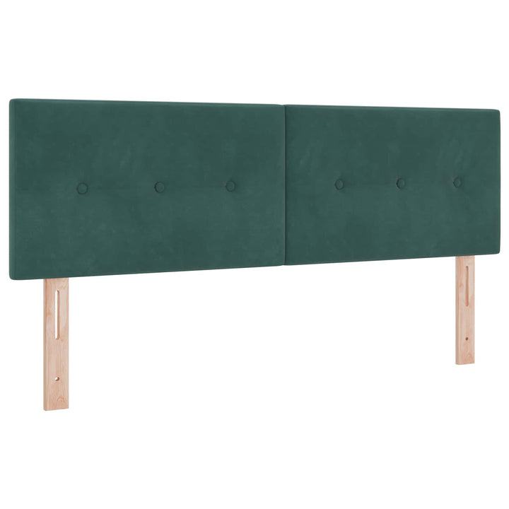 Boxmadras med topmadras Mørkegrøn 140 x 190 cm Fløjl
