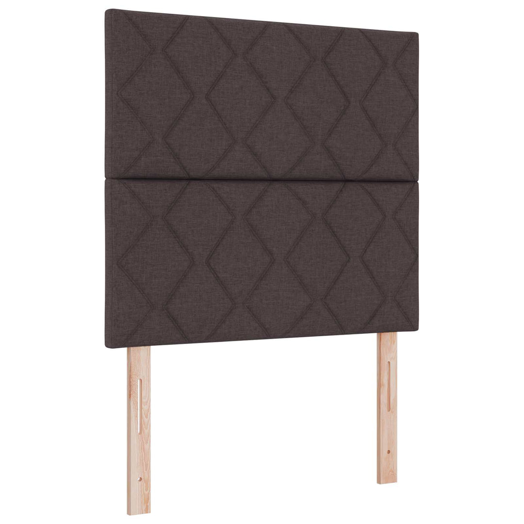 Boxmadras med topmadras Mørk Brun 100 x 200 cm Stof