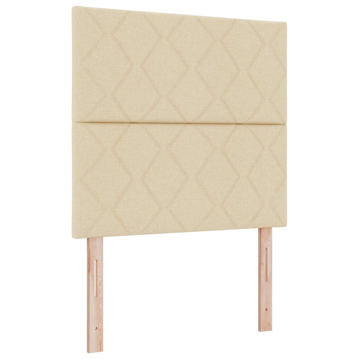 Boxmadras med topmadras Cremefarvet 120 x 190 cm Stof