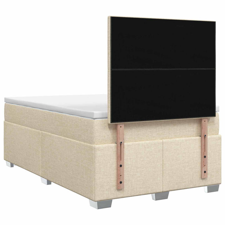 Boxmadras med topmadras Cremefarvet 120 x 200 cm Stof