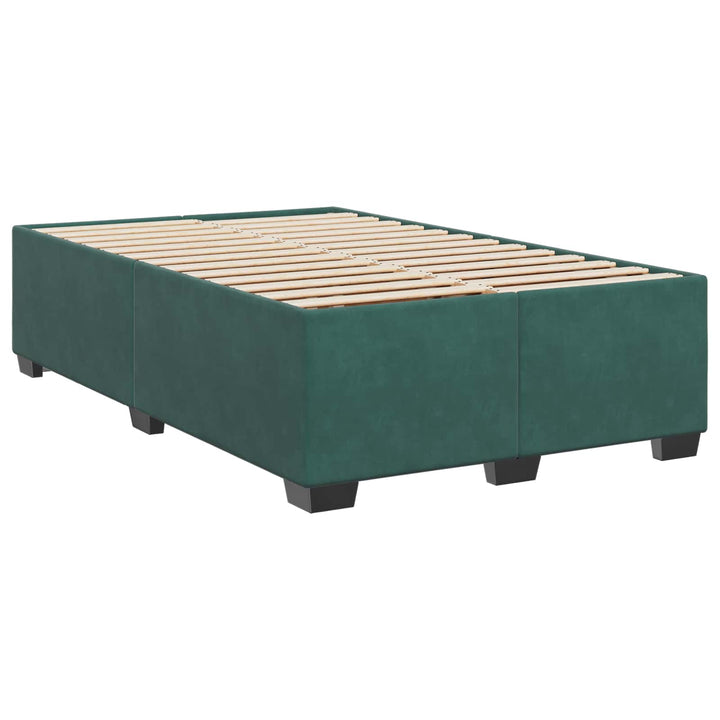 Boxmadras med topmadras Mørkegrøn 120 x 200 cm Fløjl