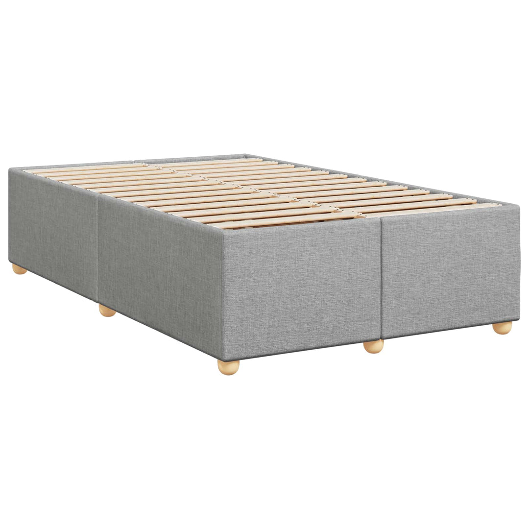 Boxmadras med topmadras Lysegrå 120 x 190 cm Stof