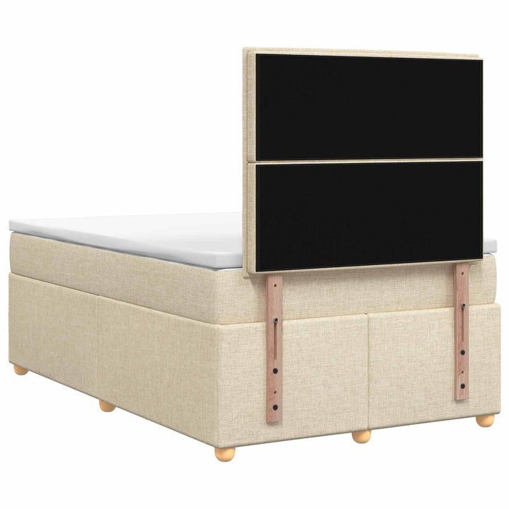 Boxmadras med topmadras Cremefarvet 120 x 190 cm Stof