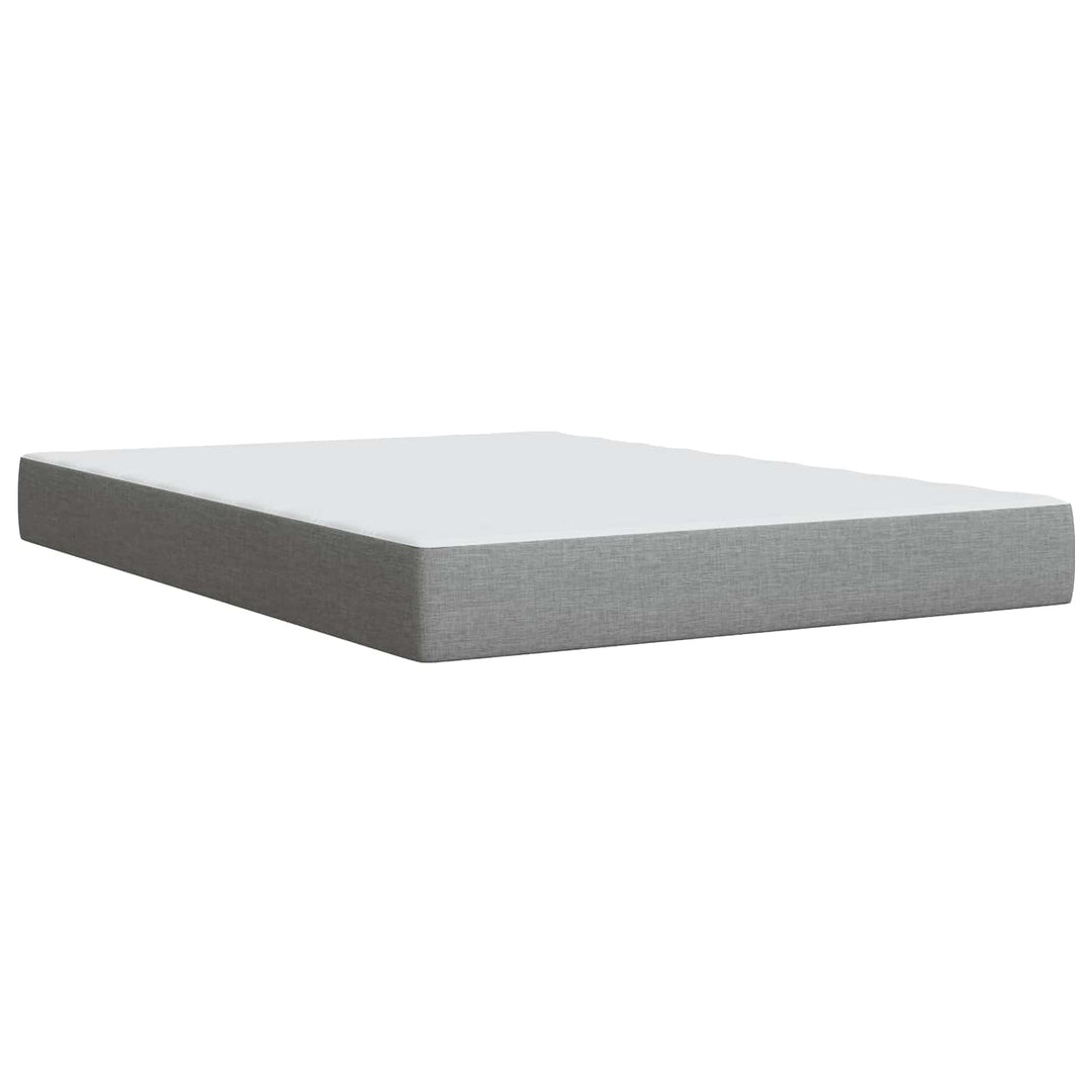 Boxmadras med topmadras Lysegrå 160 x 200 cm Stof