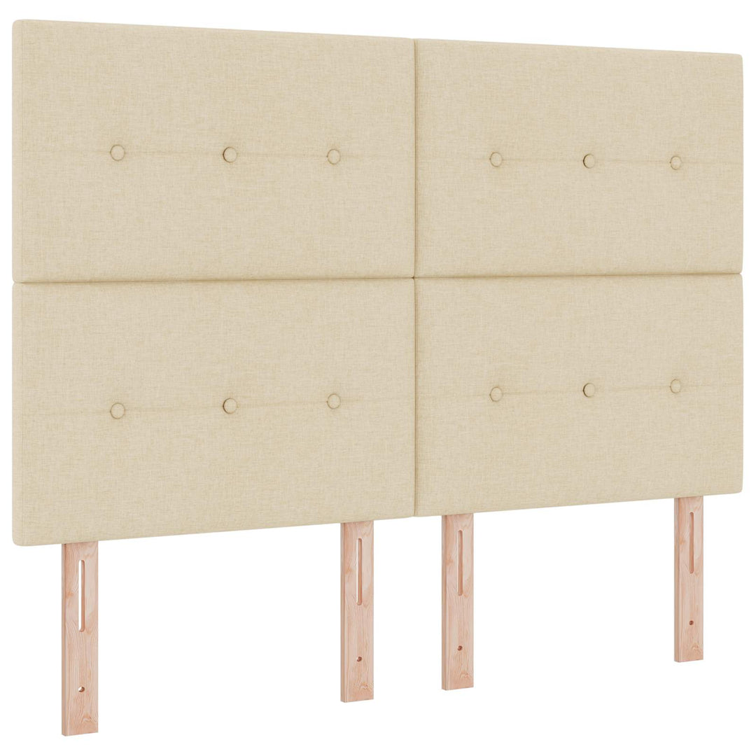 Boxmadras med topmadras Cremefarvet 160 x 200 cm Stof