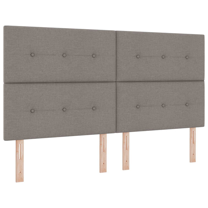 Boxmadras med topmadras Gråbrun 180 x 200 cm Stof