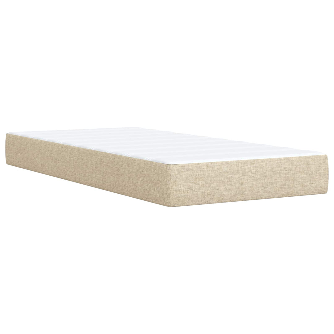 Boxmadras med topmadras Cremefarvet 100 x 200 cm Stof