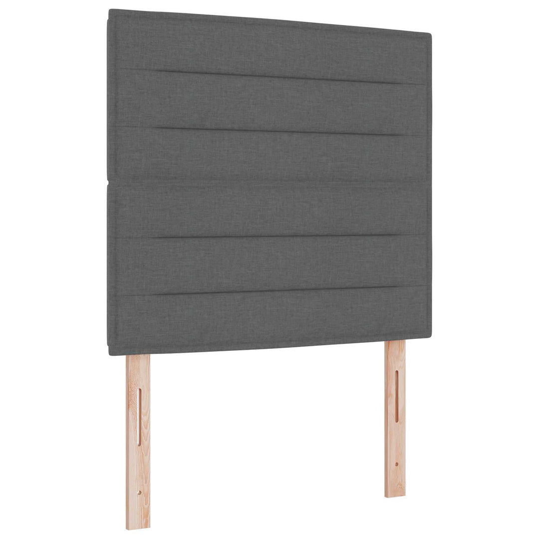 Boxmadras med topmadras Mørkegrå 120 x 190 cm Stof