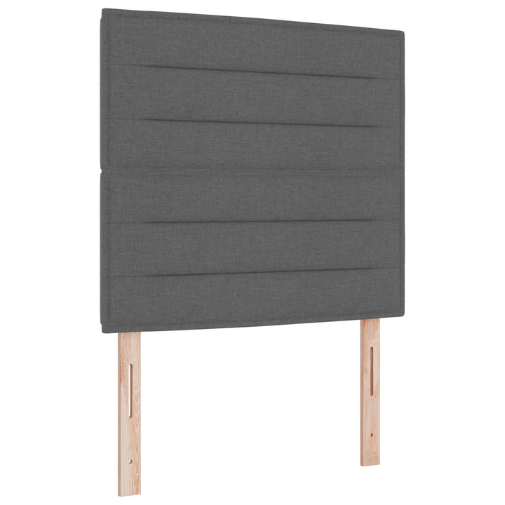 Boxmadras med topmadras Mørkegrå 120 x 190 cm Stof