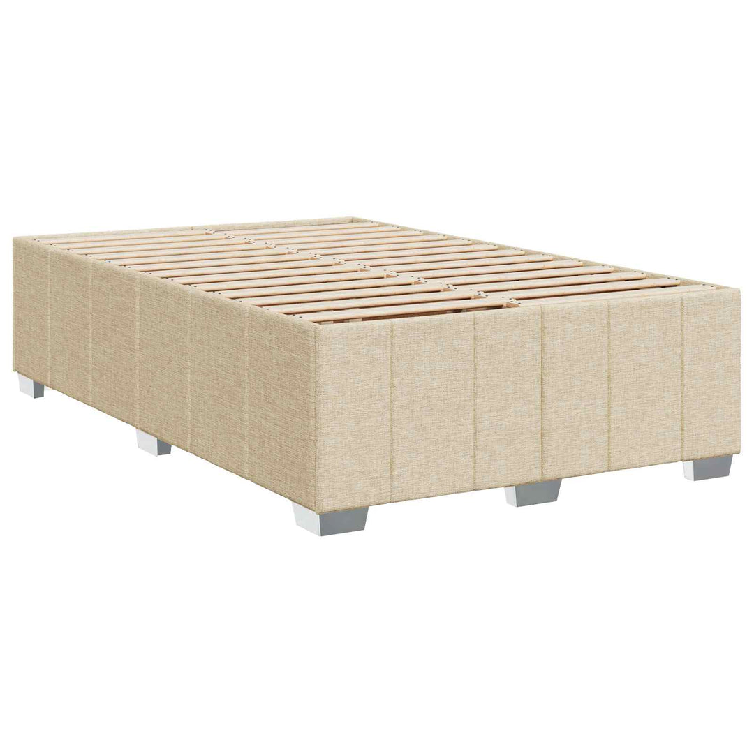 Boxmadras med topmadras Cremefarvet 120 x 190 cm Stof
