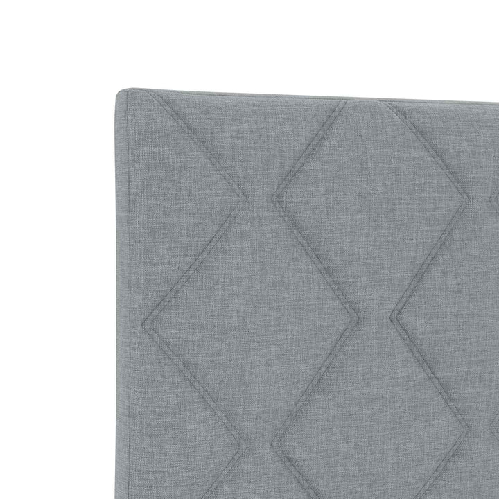 Boxmadras med topmadras Lysegrå 120 x 200 cm Stof