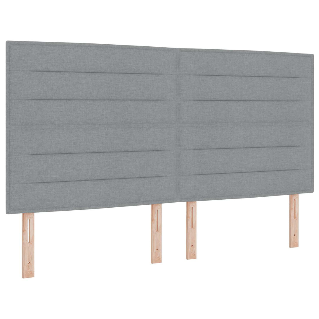 Boxmadras med topmadras Lysegrå 140 x 190 cm Stof