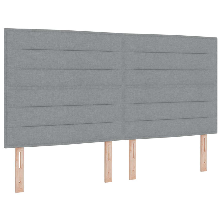 Boxmadras med topmadras Lysegrå 140 x 190 cm Stof