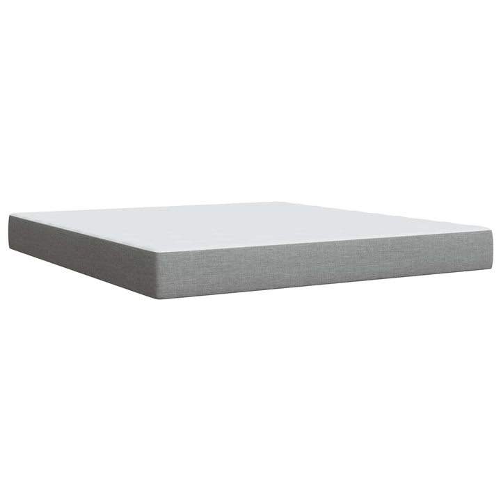 Boxmadras med topmadras Lysegrå 140 x 190 cm Stof