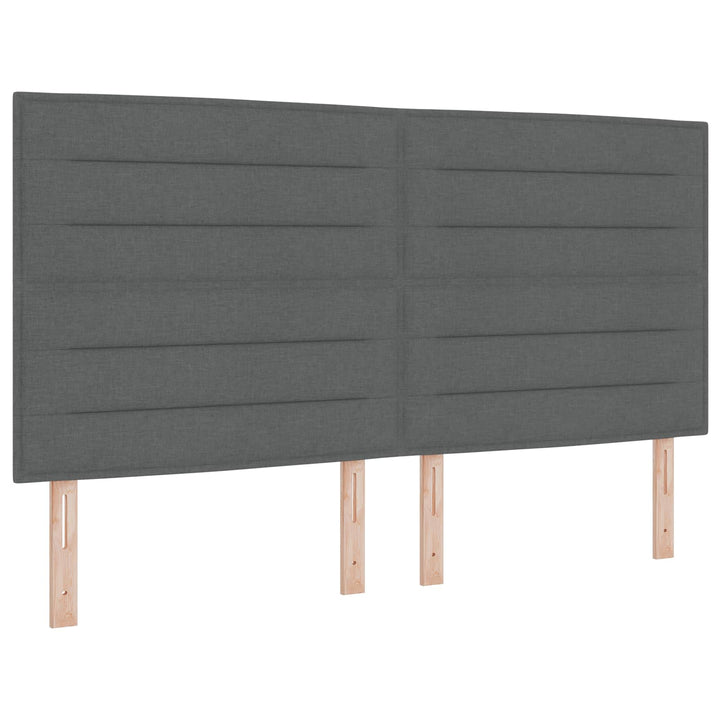 Boxmadras med topmadras Mørkegrå 140 x 190 cm Stof